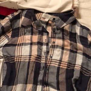 Button down plaid shirt